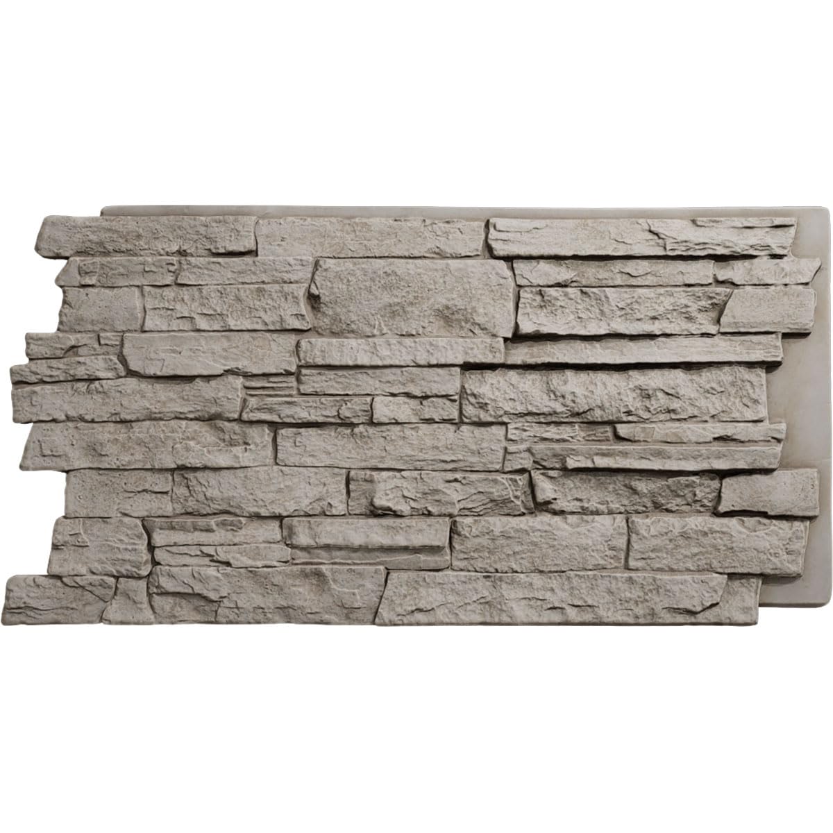 Ekena Millwork 49"W x 25 1/2"H x 1 1/4"D Acadia Ledge Stacked Stone, StoneWall Faux Stone Siding Panel, Sandstone