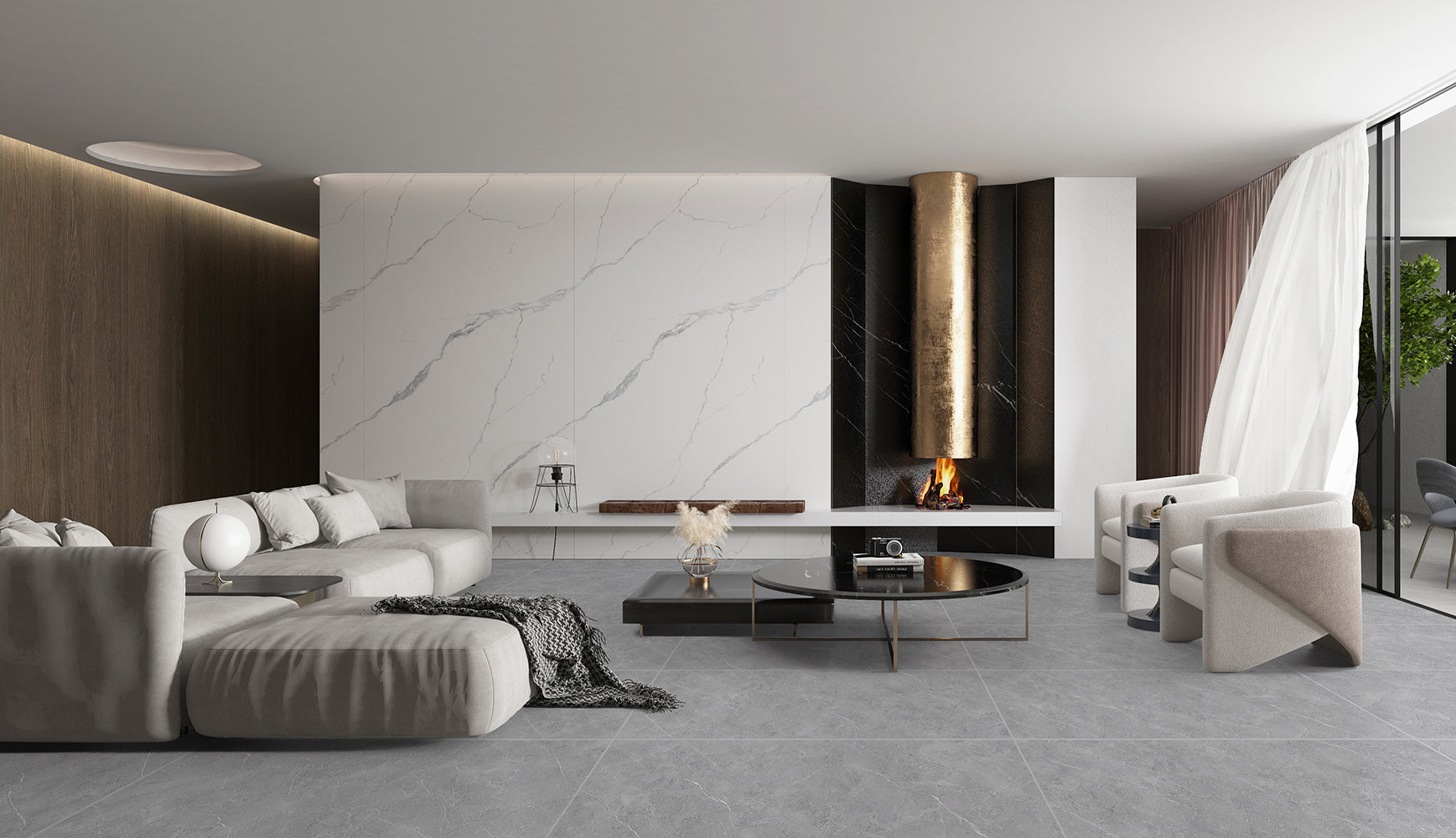 PORCELANATO 60X120 GREY LEATHER