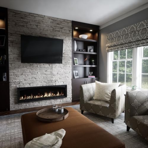 Ekena Millwork 49"W x 25 1/2"H x 1 1/4"D Acadia Ledge Stacked Stone, StoneWall Faux Stone Siding Panel, Sandstone