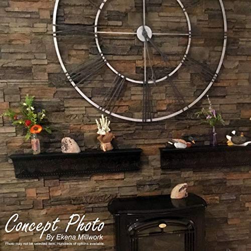 Ekena Millwork 49"W x 24 1/2"H x 1 1/4"D Castle Rock Stacked Stone, StoneWall Faux Stone Siding Panel, Slate Gray