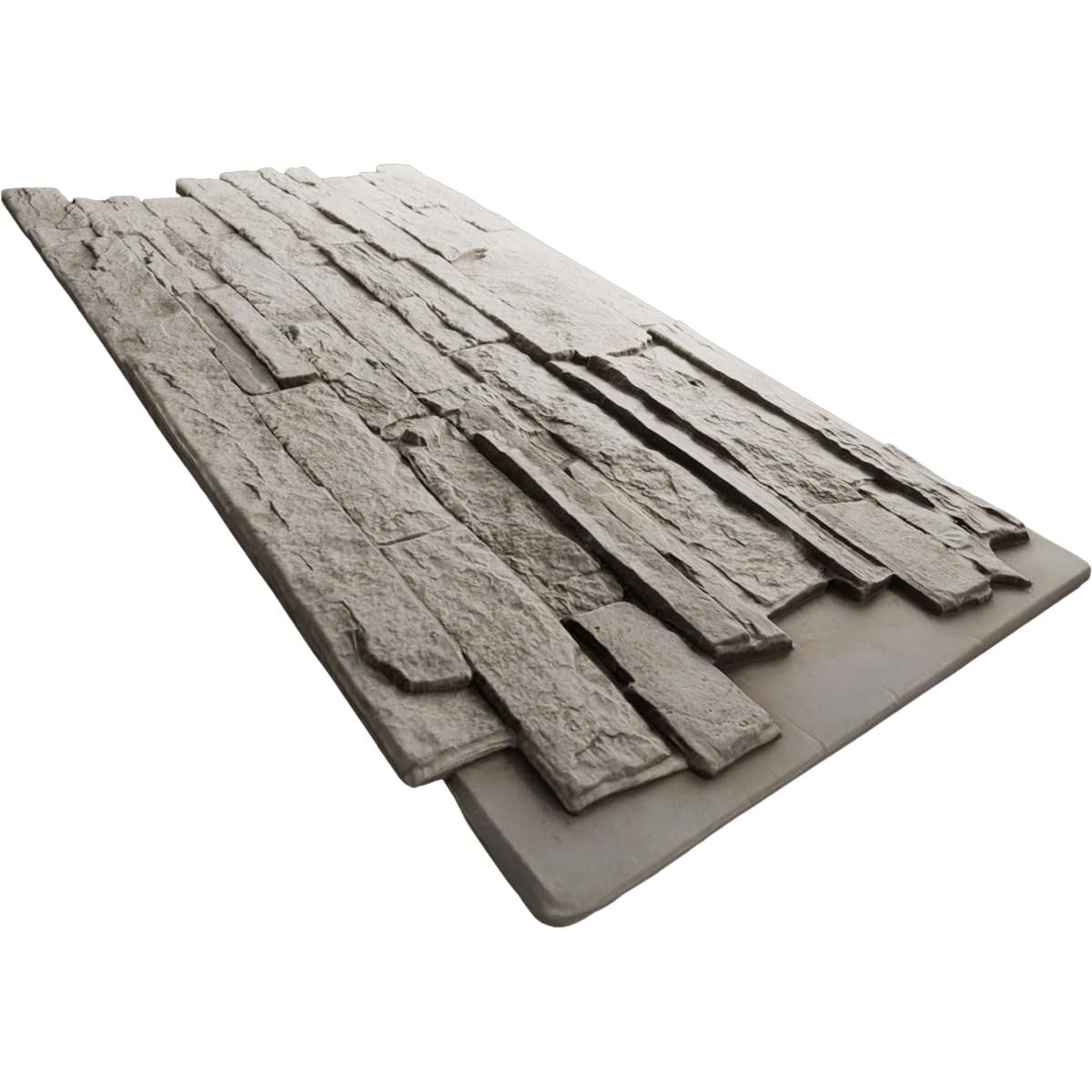 Ekena Millwork 49"W x 25 1/2"H x 1 1/4"D Acadia Ledge Stacked Stone, StoneWall Faux Stone Siding Panel, Sandstone