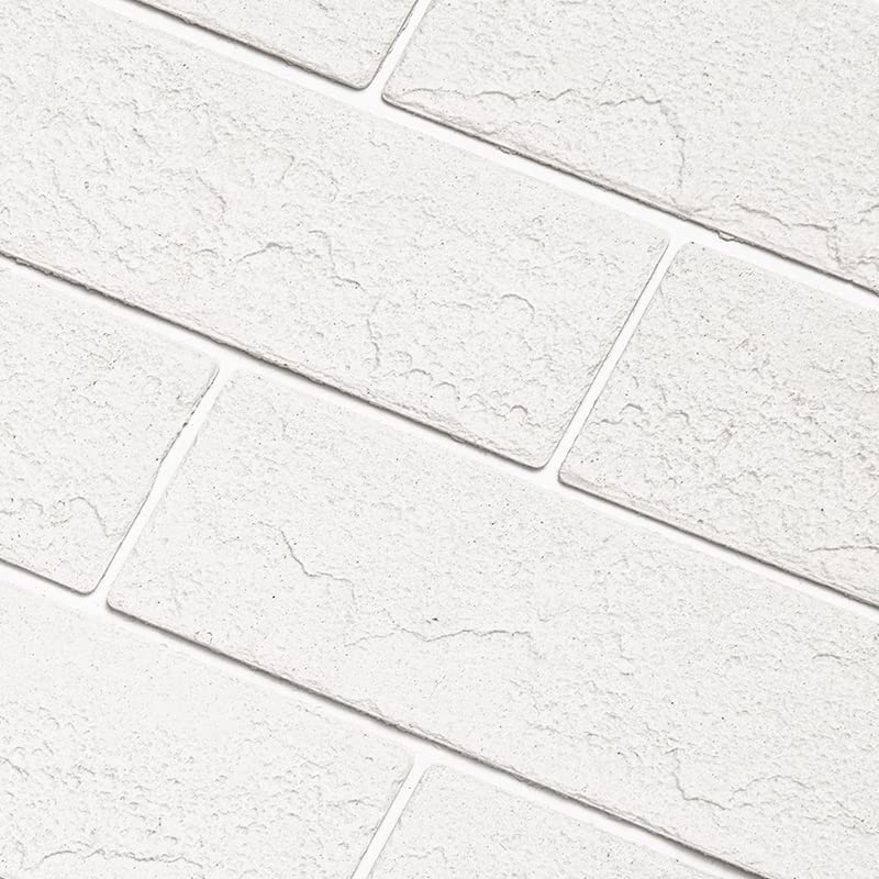 TORURAL 100 Old Town White Faux Brick Wall Tiles, 3D Thin Brick Veneers for Bedroom, Bathroom, Kitchen, Fireplace and Fence Wall Panels (14.2 sq ft)