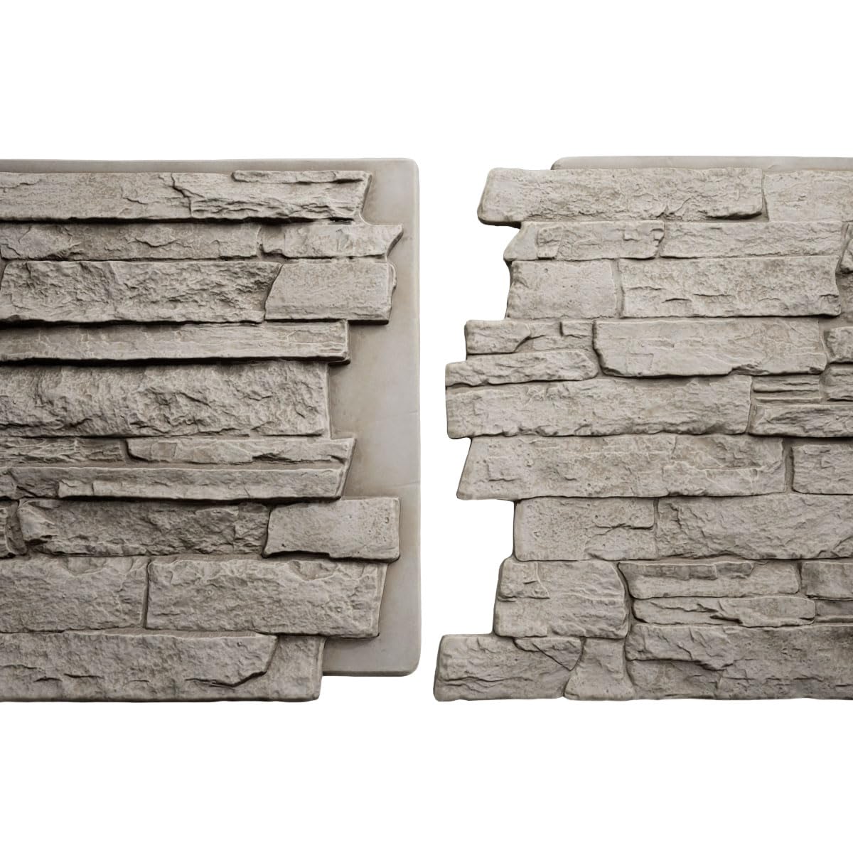 Ekena Millwork 49"W x 25 1/2"H x 1 1/4"D Acadia Ledge Stacked Stone, StoneWall Faux Stone Siding Panel, Sandstone