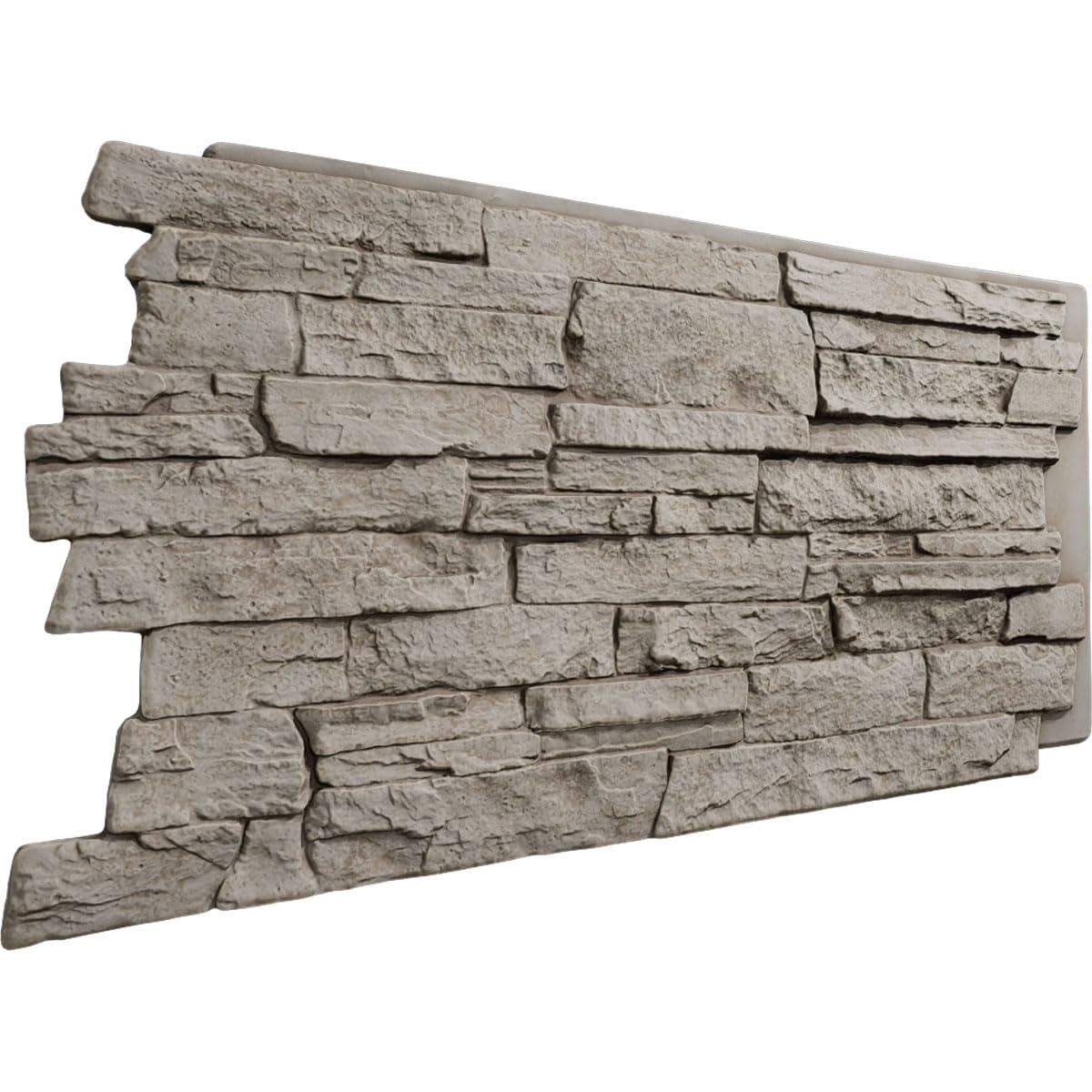 Ekena Millwork 49"W x 25 1/2"H x 1 1/4"D Acadia Ledge Stacked Stone, StoneWall Faux Stone Siding Panel, Sandstone