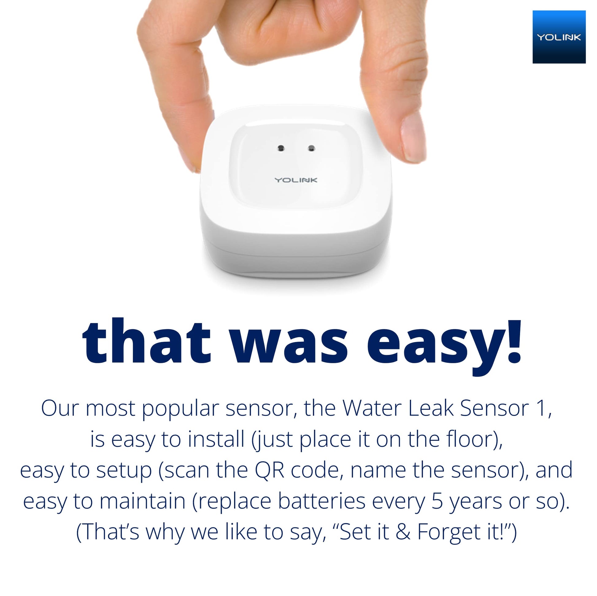 YoLink Smart Home Starter Kit: Hub & Water Leak Sensor 4-Pack, SMS/Text, Email & Push Notifications, LoRa Up to 1/4 Mile Open-Air Range, w/Alexa, IFTTT, Home Assistant