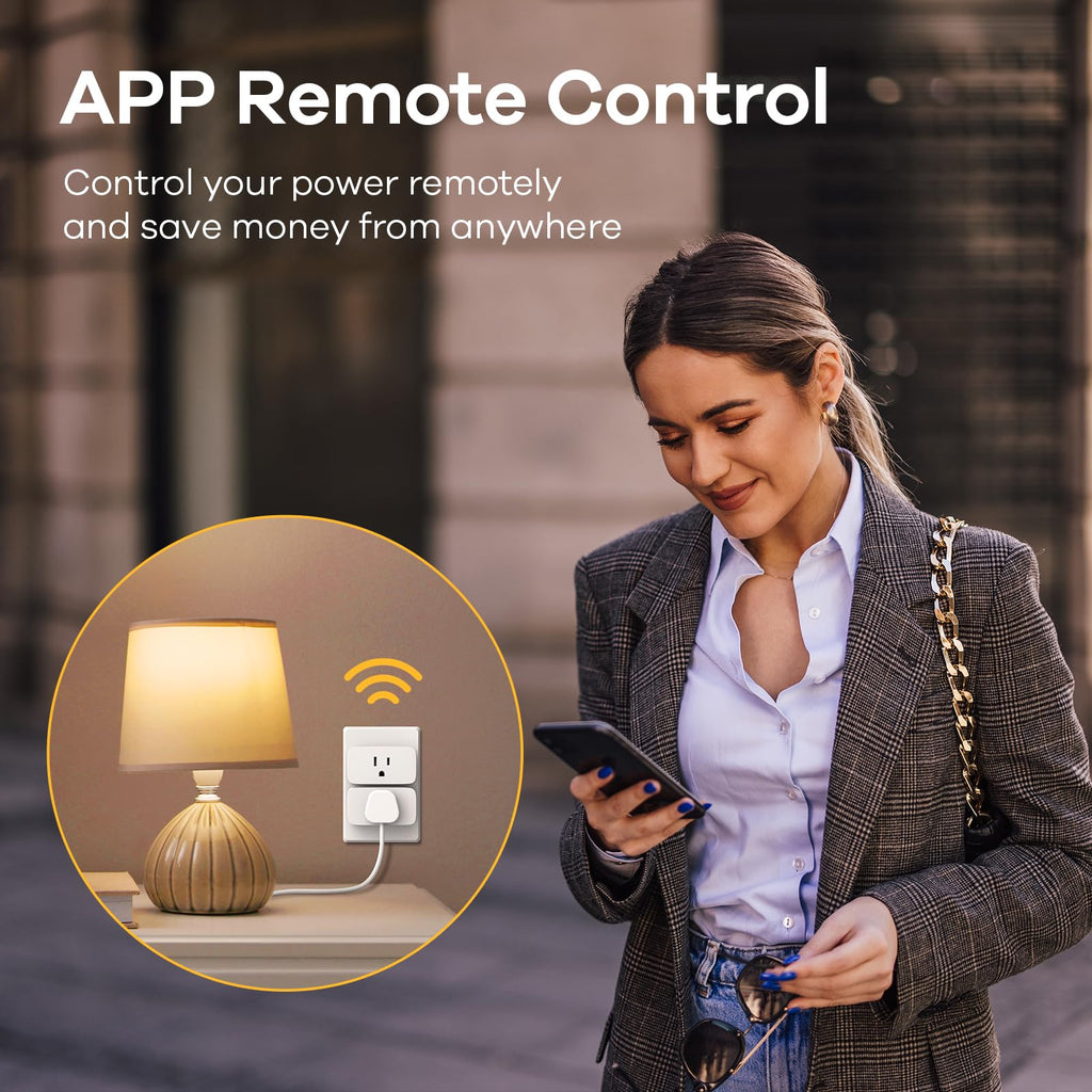 Linkind Matter Smart Plug, Work with Apple Home, Siri, Alexa, Google, SmartThings, Smart Outlet 15A/1800W Max, Smart Home Automation, APP Remote Control,Timer&Schedule, 2.4G Wi-Fi Only, 4 Pack