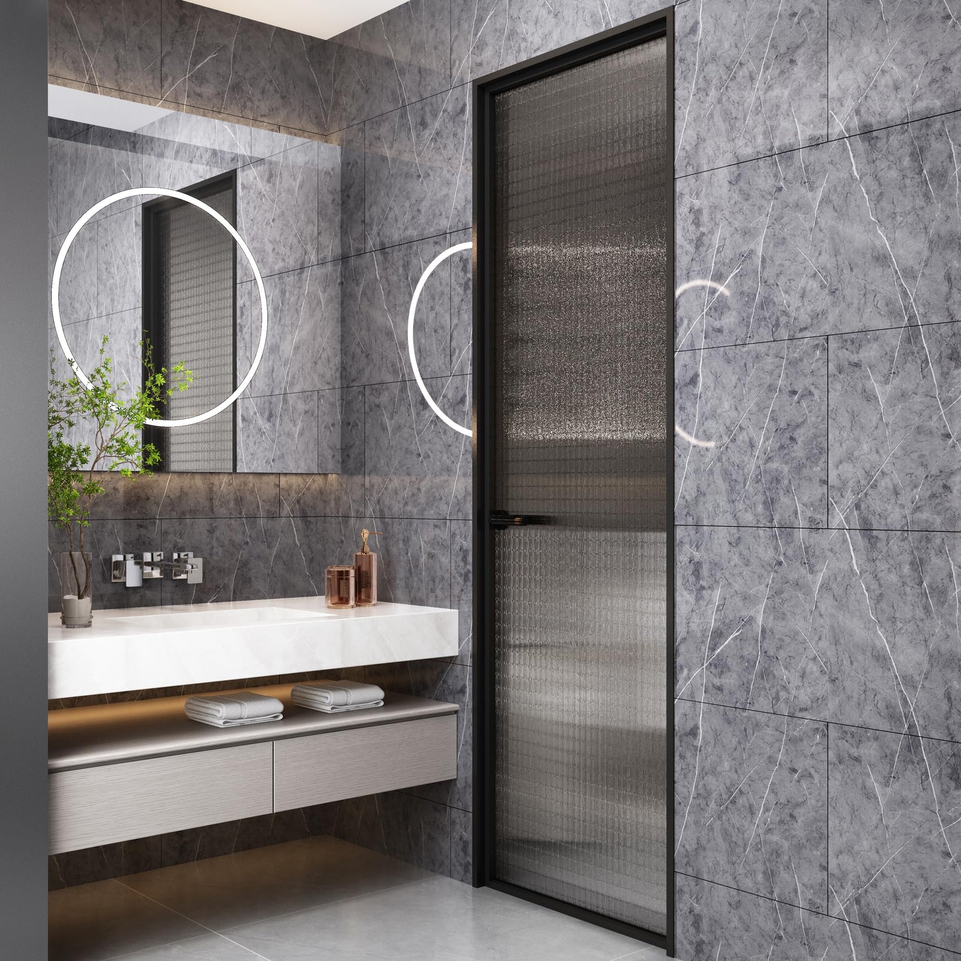 Haimin Wall Panels Peel and Stick 20 Pieces 23.6x11.8in (38.7 Sq. Ft. Coverage) Backsplash Marble Look Tile（not Real Marble, Ideal for Kitchen Bathrooms Living Rooms Bedrooms (Gray-YSH)