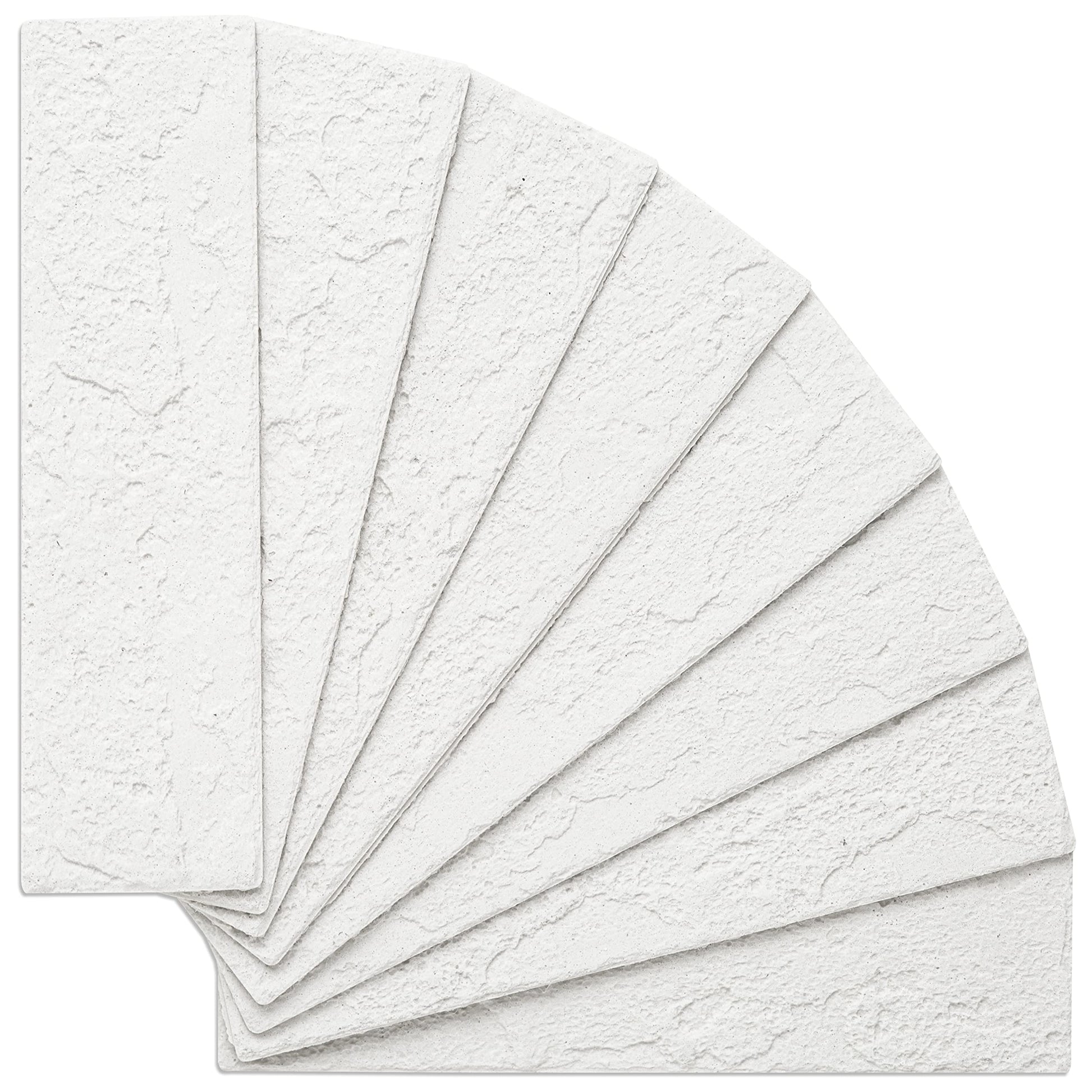 TORURAL 100 Old Town White Faux Brick Wall Tiles, 3D Thin Brick Veneers for Bedroom, Bathroom, Kitchen, Fireplace and Fence Wall Panels (14.2 sq ft)